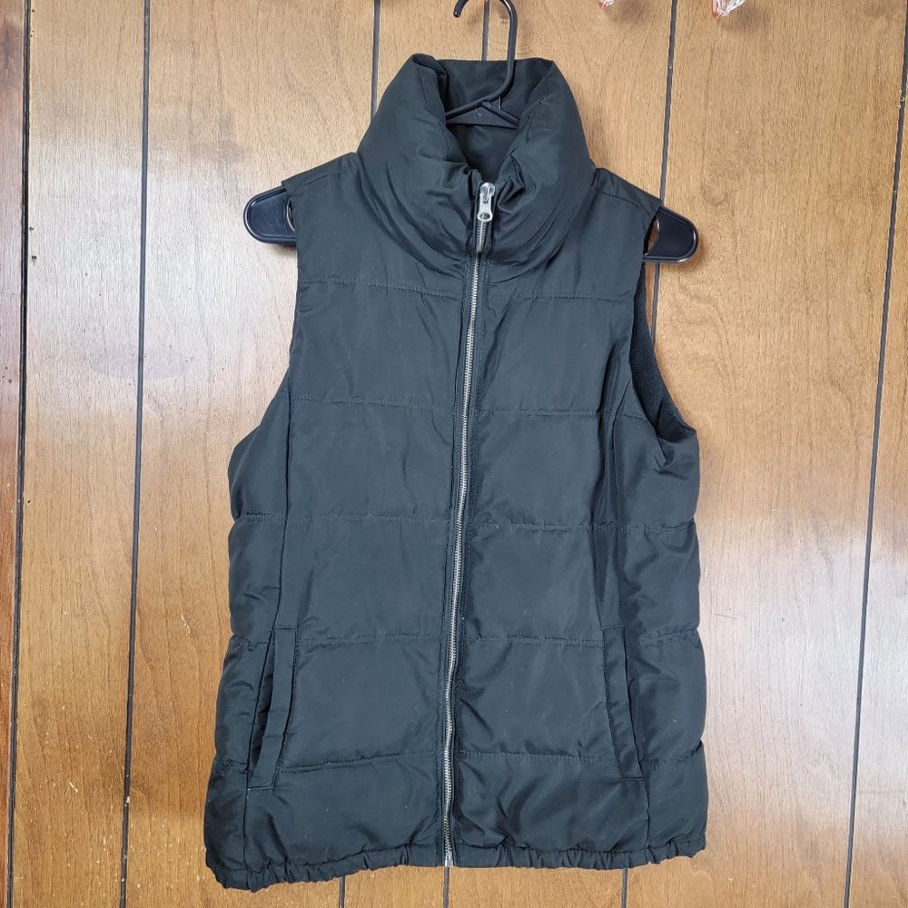 Old Navy Puffer Vest Womens Black SM